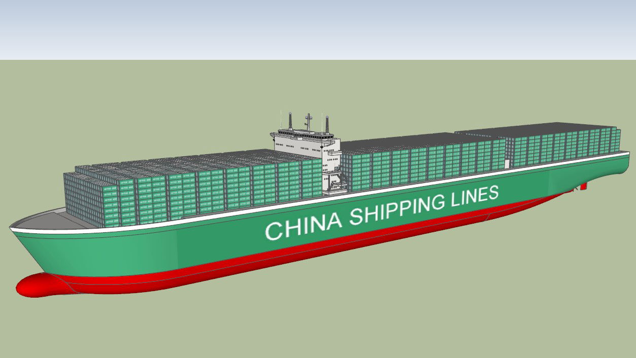 Detailed Structural Views with 3D Ship Transport DWG Drawing File