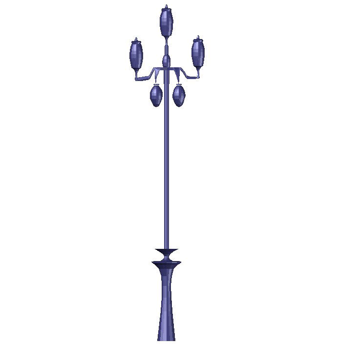 3d Street Lamp Isometric Elevation Design DWG File