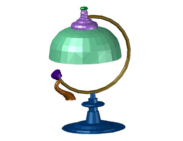 3d Table Lamp Free Download Model DWG File