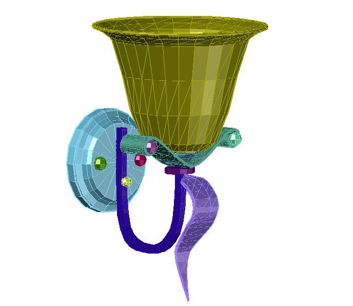 3d Wall Mounted Lamp Blocks DWG File