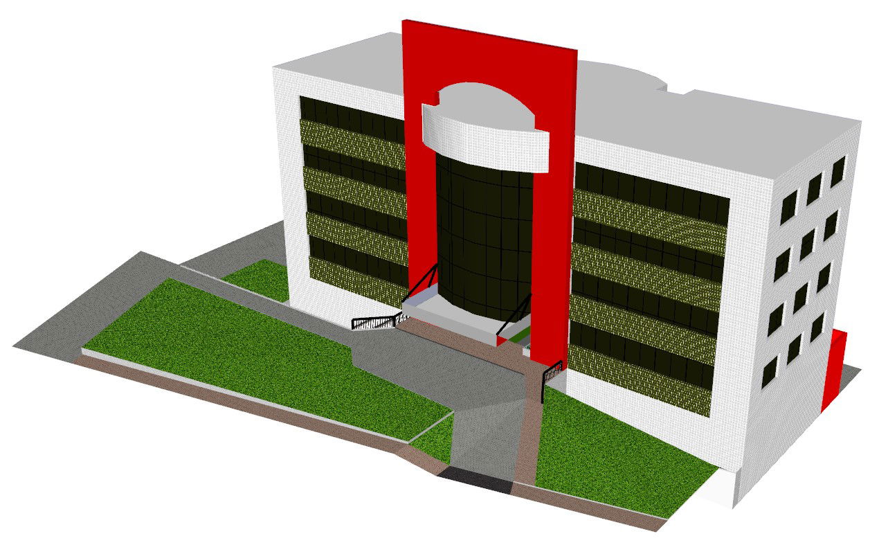 Explore Commercial Building 3D Model Layout in SKP Format File