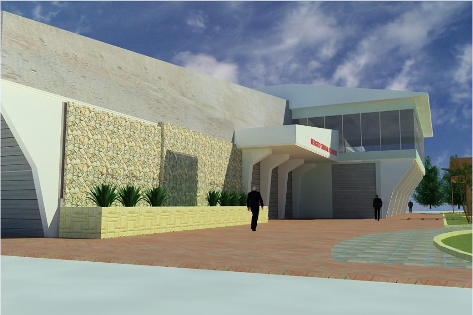 3d design of back view of lore-to market place dwg file