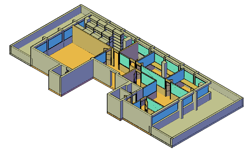 3d design of corporate office building dwg file