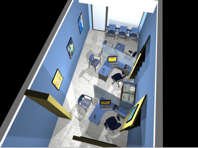 3d design of corporate office interior details dwg file