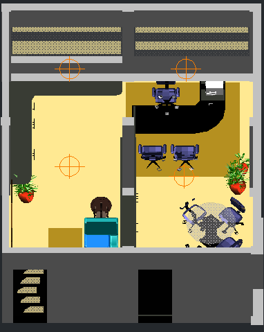 3d design of corporate office layout plan dwg file