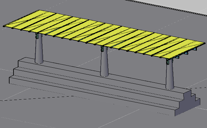 3d design of cover bleachers garden equipment details dwg file
