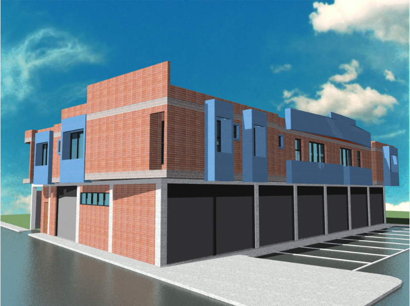 3d design of departmental store elevation dwg file