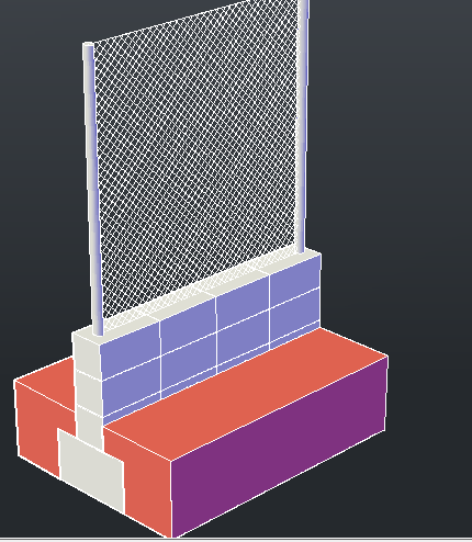 3d design of fence panel project dwg file