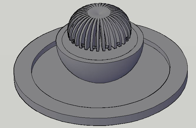 3d design of fountain of public garden dwg file