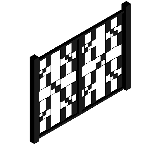 3d design of garden gate architecture project dwg file