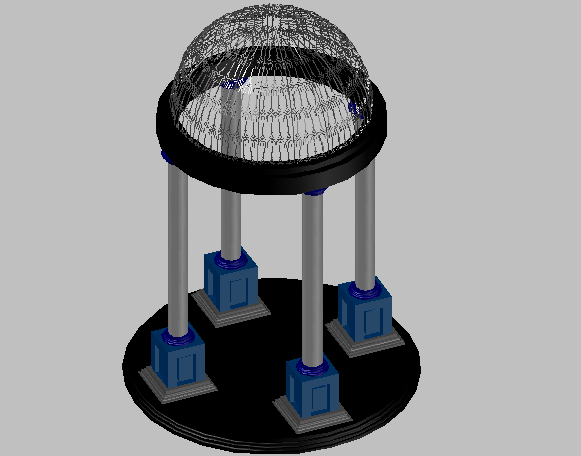 3d design of gardening decorative element dwg file