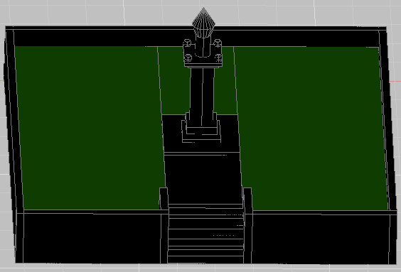 3d design of geometric monument of public garden dwg file