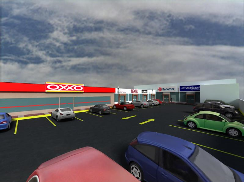 3d design of indoor car parking space of shopping center dwg file