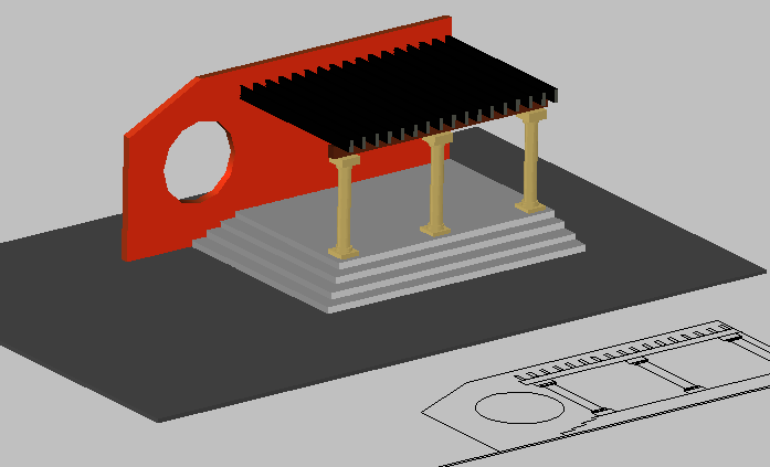 3d design of lattice square frame of garden dwg file