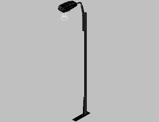 3d design of light pole of garden dwg file