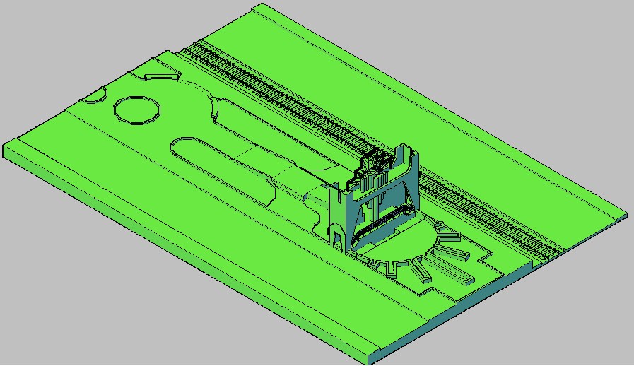 3d design of modern water fall fountain of private garden dwg file