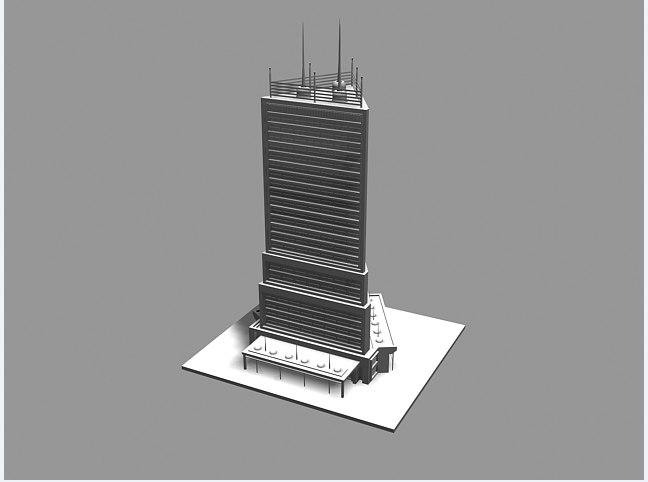 3d design of multi-flooring corporate building dwg file