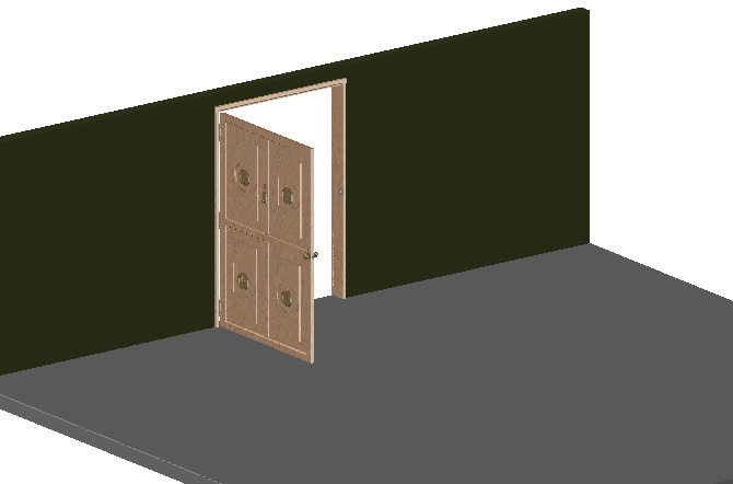 3d design of oak wood door