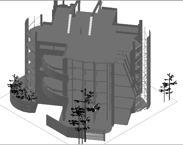3d design of office building dwg file