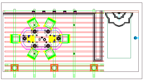 3D Outdoor Dining Table DWG File for Garden Design Use