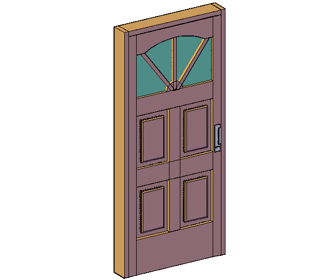 3d design of panel door