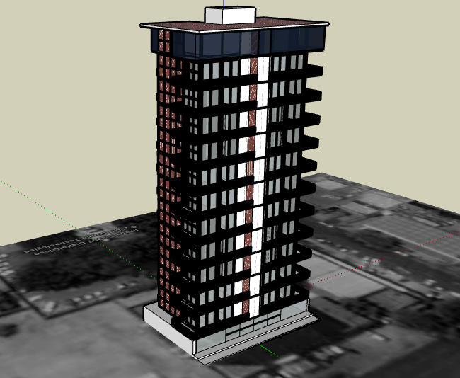 3d design of residential housing building dwg file