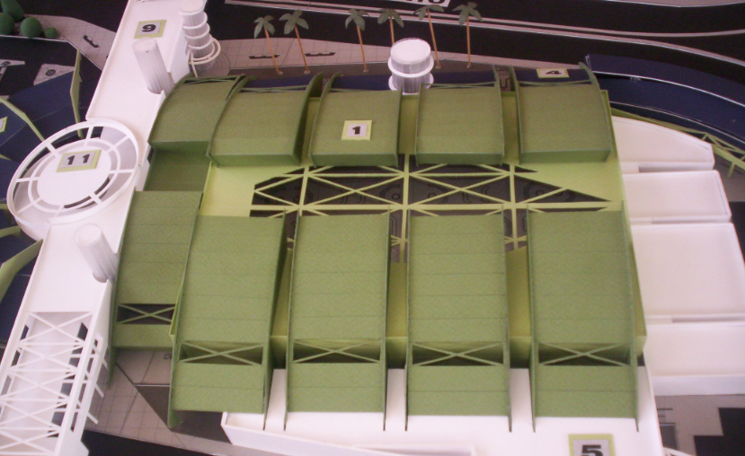 3d design of top view of shopping mall dwg file