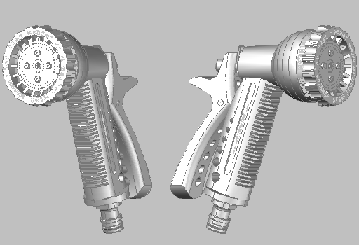 3d design of twin soaker of garden architecture project dwg file