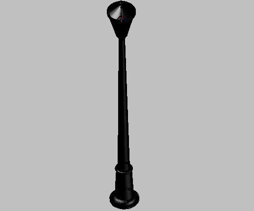 3d design of urban street light pole details dwg file