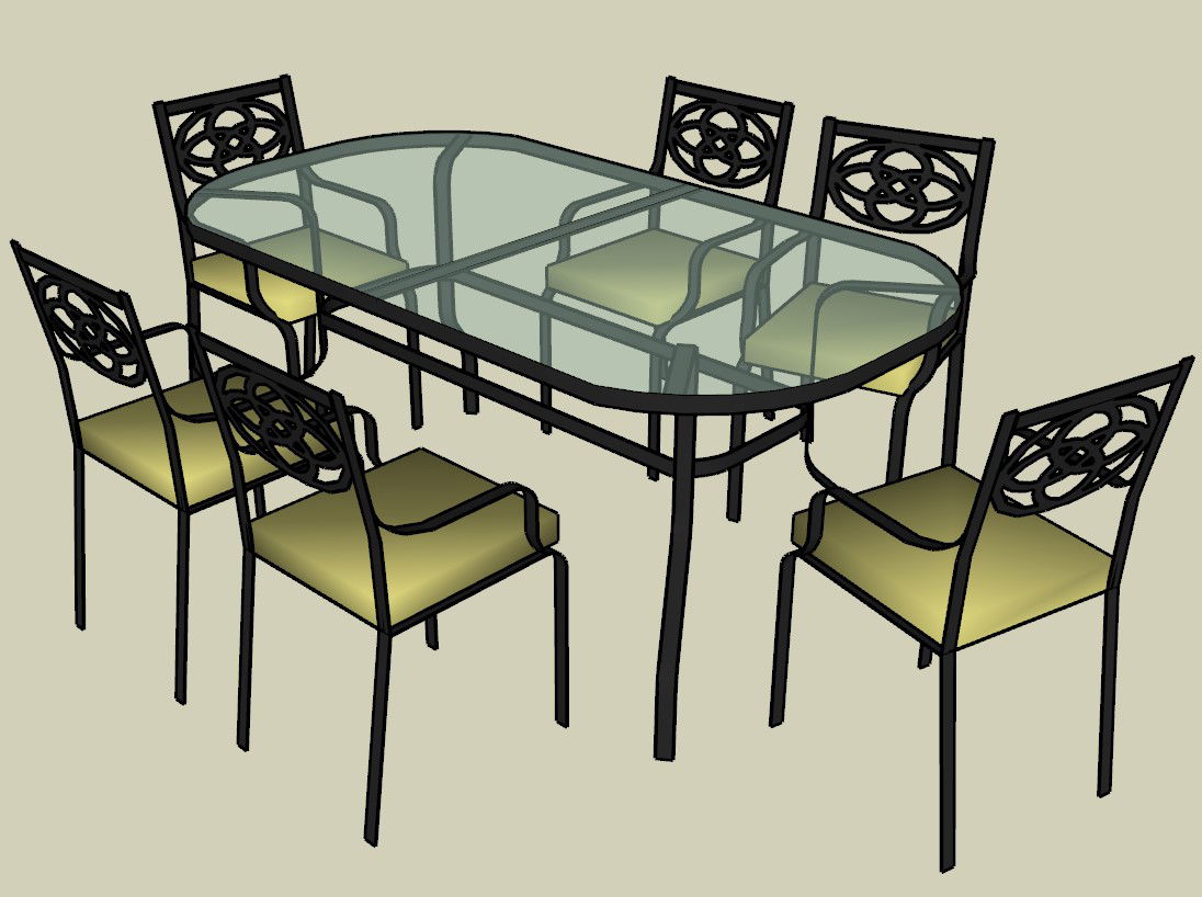 3d dining table