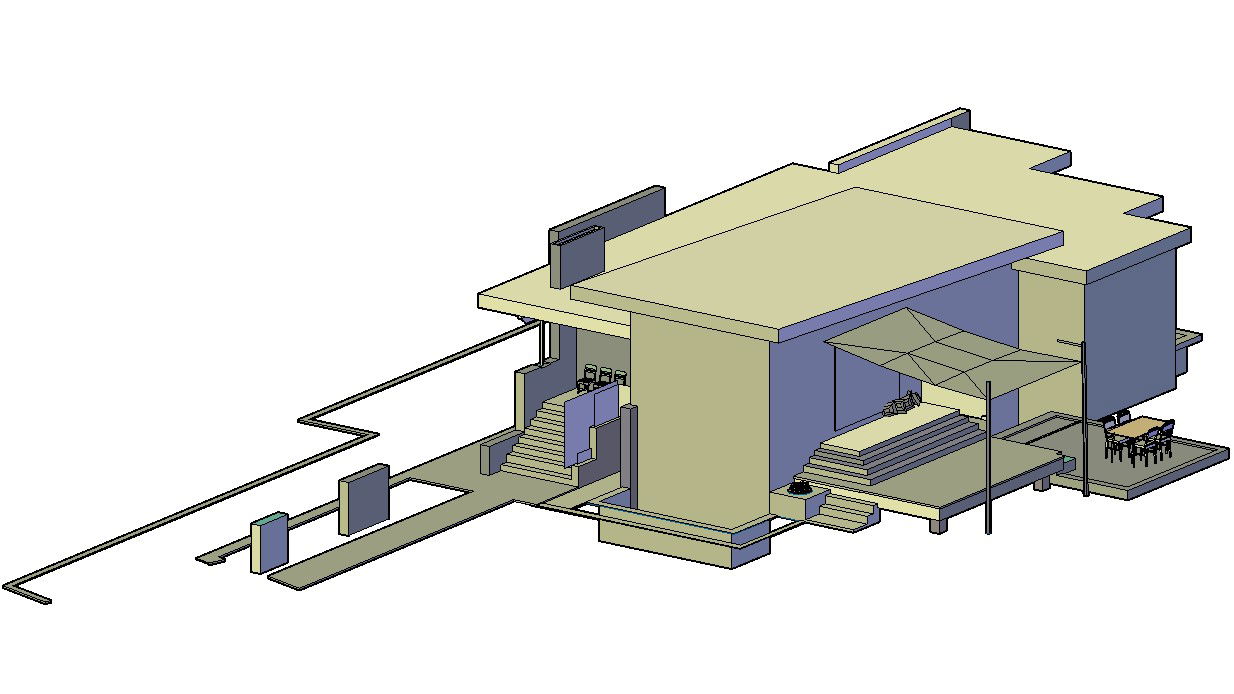 Learn about of3D House Architectural Design in AutoCAD File