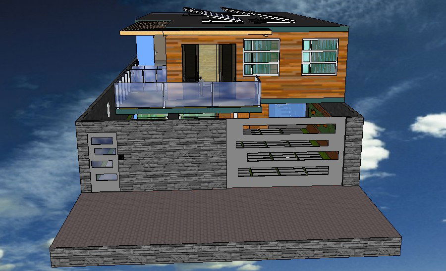 Visualize House 3D Drawing Using a Detailed SketchUp File