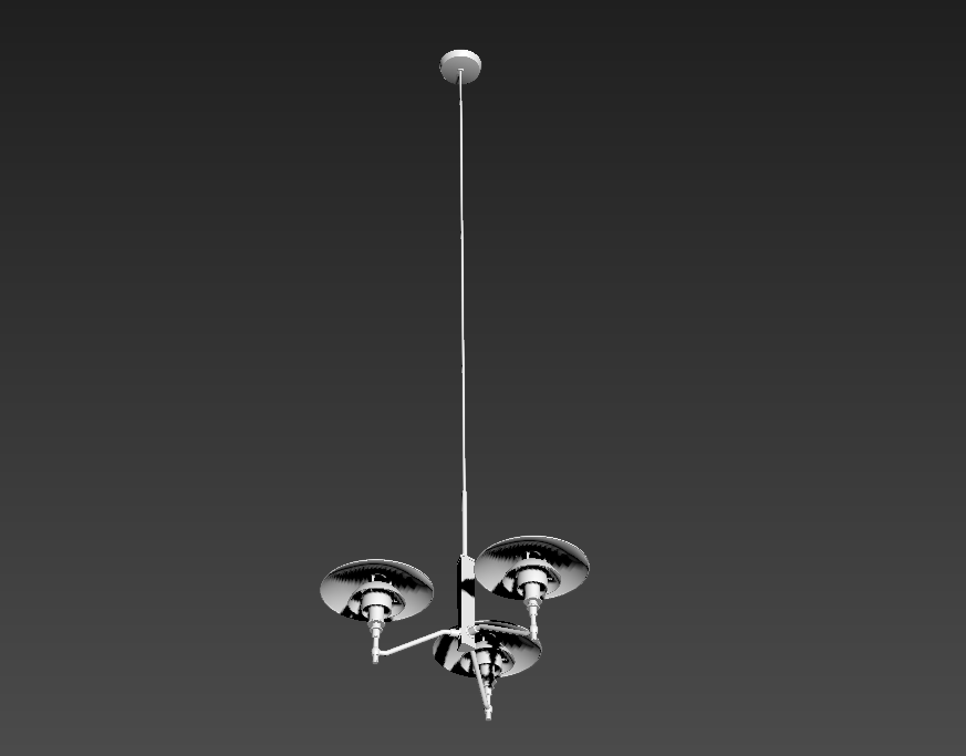 3d max file of Hanging light detail elevation 3d model