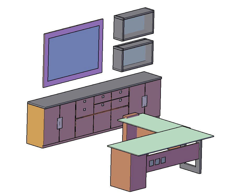 3d model CAD Block Furniture Design For DWG File