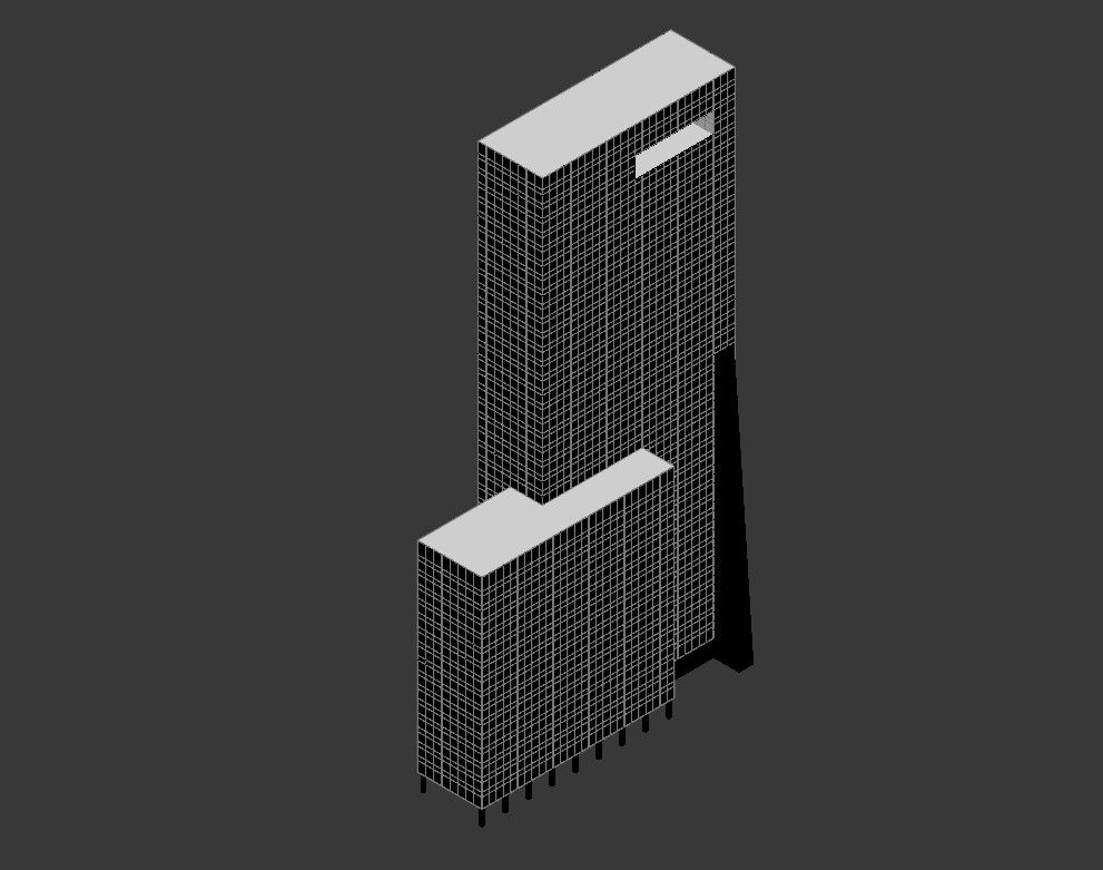Commerce Building 3D Model plans in MAX for Layout Planning files