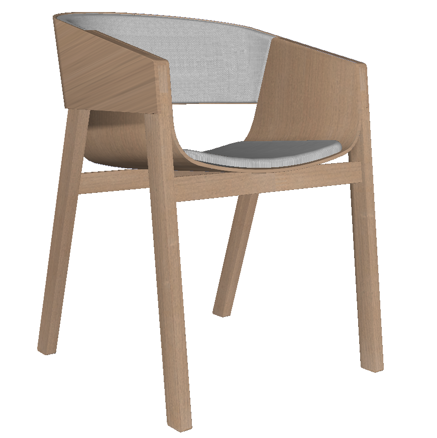 3D Chair Model with CAD Furniture Layout in SketchUp File