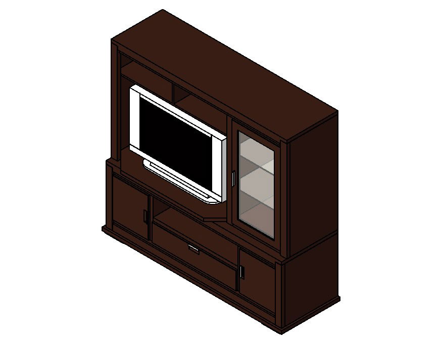 3d model of furniture block layout Revit file