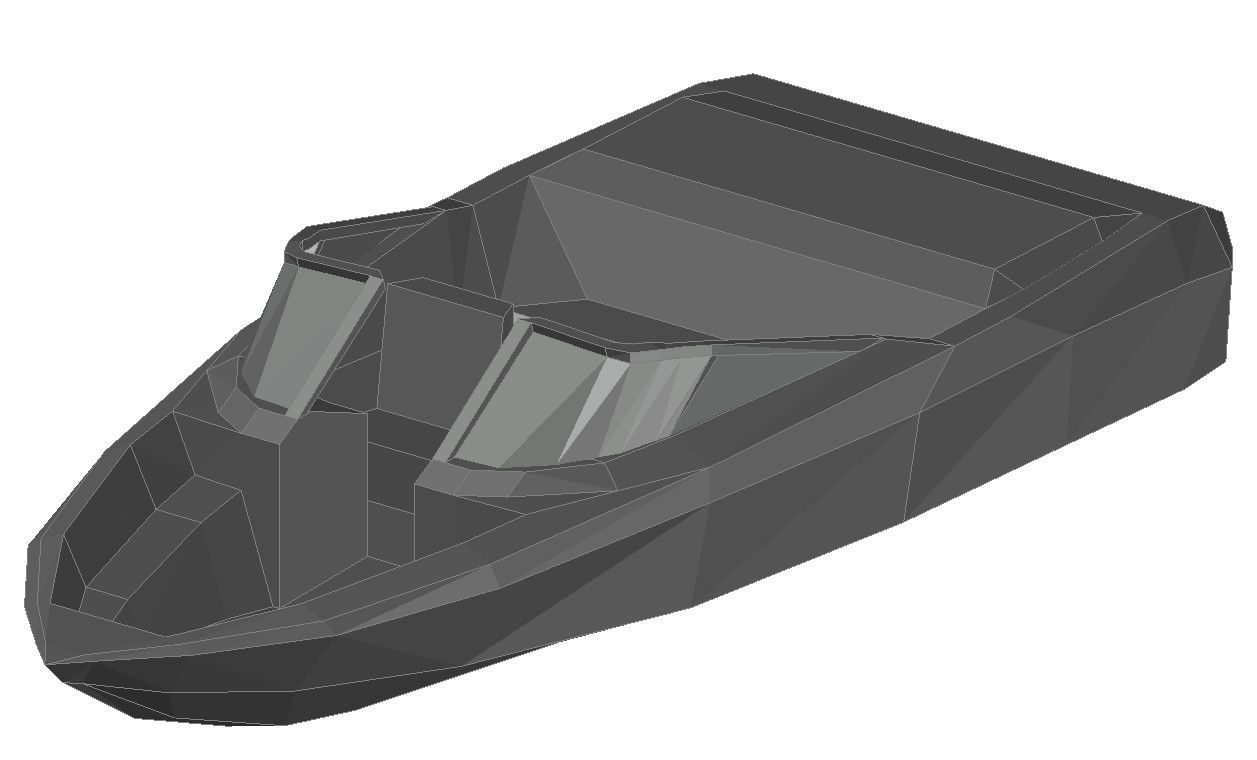 3D Modern Ship Design with Layout Views in AutoCAD Drawing Format