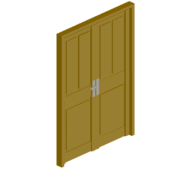 3d view of double door design