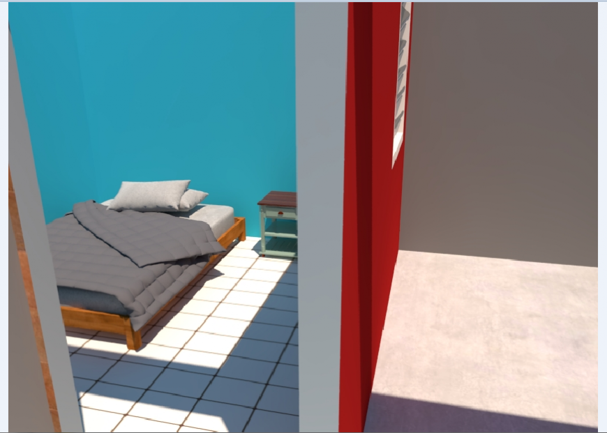 3D Bedroom area Plan design of progressive development House project