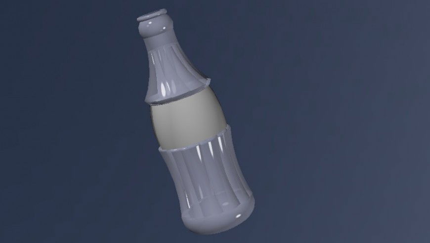 3D bottle model design detail dwg file