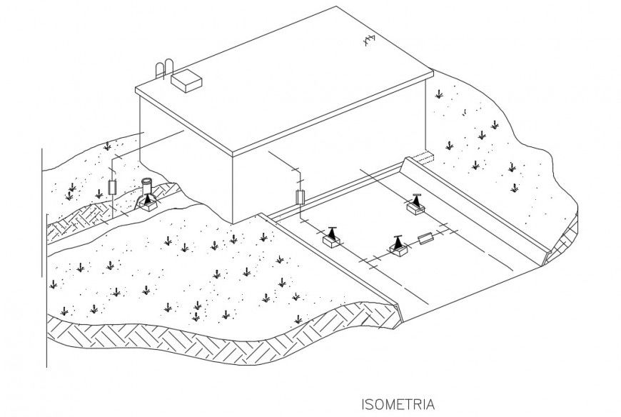 3d CAD drawing detailing of water distribution dwg autocad file
