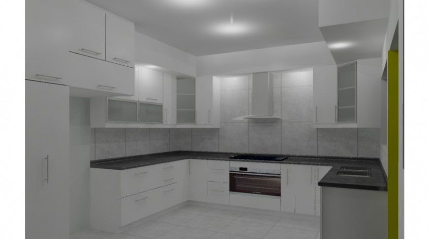 3d cad drawing of front elevation with cabinet auto cad software