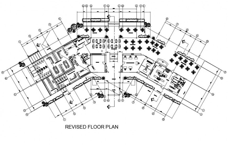 3d cad drawing of restaurant dining area autocad software