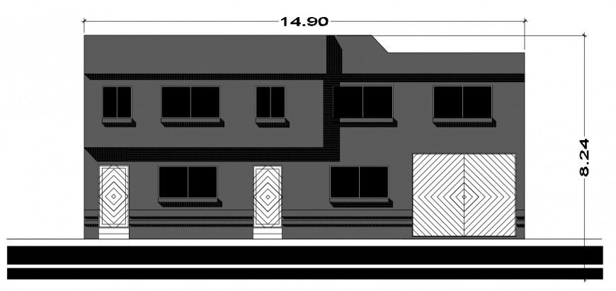 3d cad drawing of single-family housing autocad software