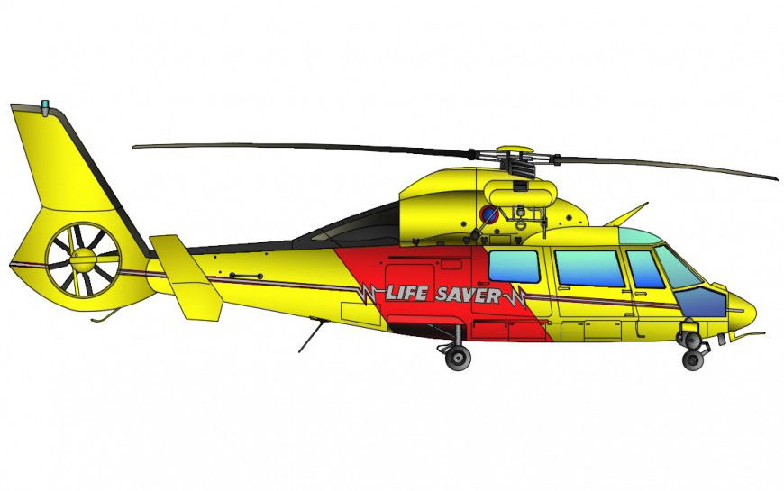 3d CAD drawings details of helicopter dwg file