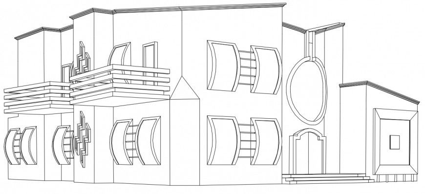 3d CAD drawings details of housing bungalow dwg autocad file
