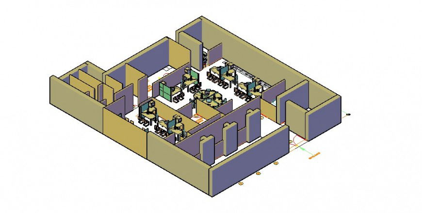 3d corporate office drawing autocad file