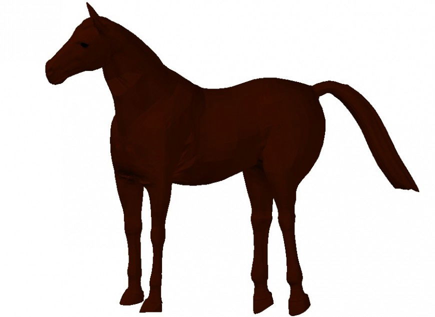 3d design drawings details of horse animal blocks dwg file