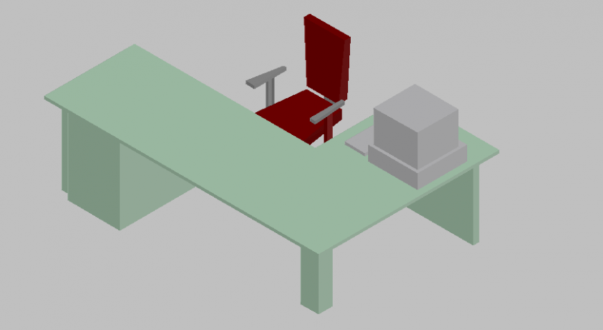 3d design of chair and table with furniture detail dwg file